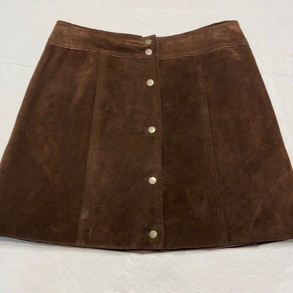 CO&EDDY Brown Suede Skirt